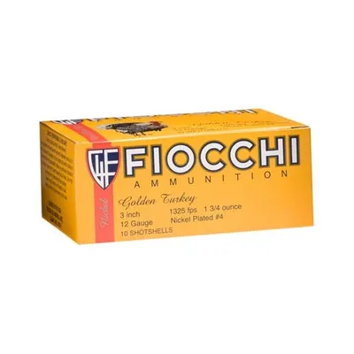 Fiocchi Turkey 12 Ga. 3 inch 1 3/4 oz #4 Nickel Plated Lead