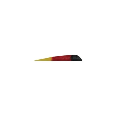 Gateway Feathers 4-inch Patriot Black/Red/YE 100pk