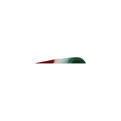 Gateway Feathers 4-inch Patriot Green/WH/Red 1OOPK