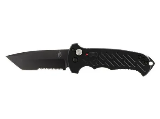 Gerber 06 Auto 3.8 S30V Black Combo Tanto Serrated Automatic Knives
