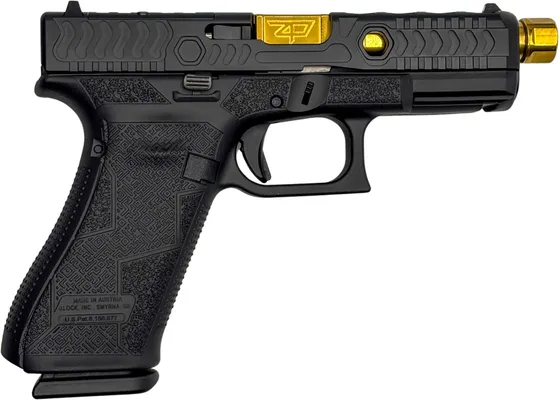 Glock 45 V Kavorka Black 9mm 4 Barrel 17-Rounds w/ Zaffiri Threaded Barrel