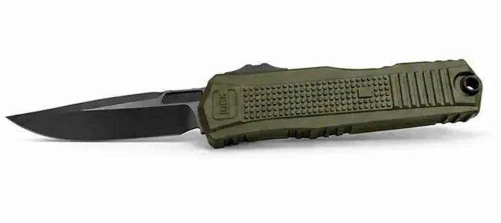 Glock G19K OTF Knife OD Green 3.55 Drop Point Blade