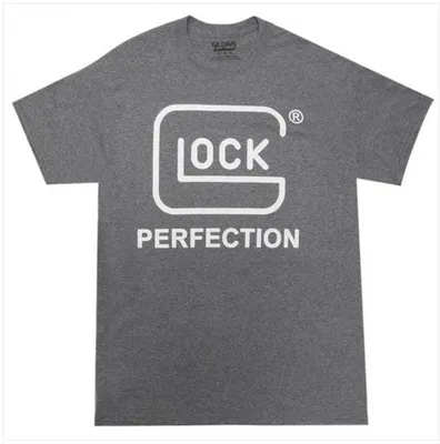 Glock Short Sleeve Big Logo T Shirt 3-XL Grey