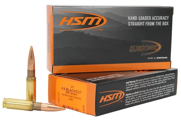 HSM/Hunting Shack Subsonic 8.6 Blackout 300 Grain 20-Rounds JHPBT