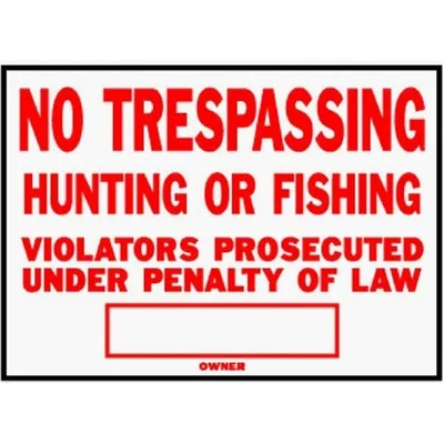HY-KO Products No Hunting OR FishG