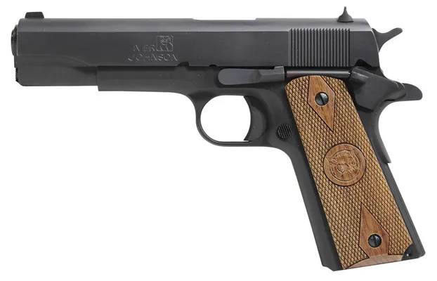 Iver Johnson 1911 A1 .38 Super 5 Barrel 9-Rounds Walnut Grips