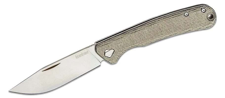 Kershaw 4320 Federalist USA-Made Double Detent Slipjoint Folding Knife 3.25 CPM-154 Stonewashed Clip Point Blade
