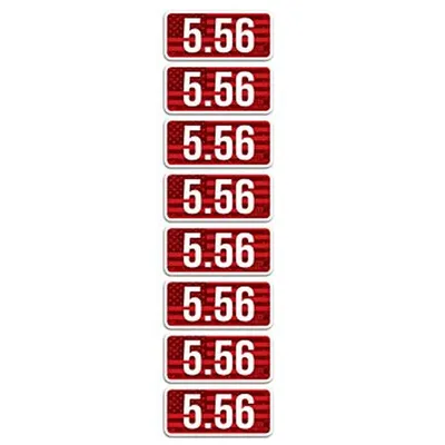 MTM Ammo Caliber Labels 8-Pack Red / white 5.56