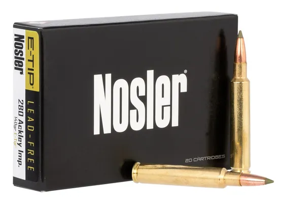Nosler E-Tip Brass .280 ACK 140-Grain 20-Rounds E-Tip Lead-Free