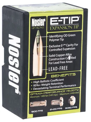 Nosler E-Tip Copper 6.5 Creedmoor 120-Grain 50-Rounds PT