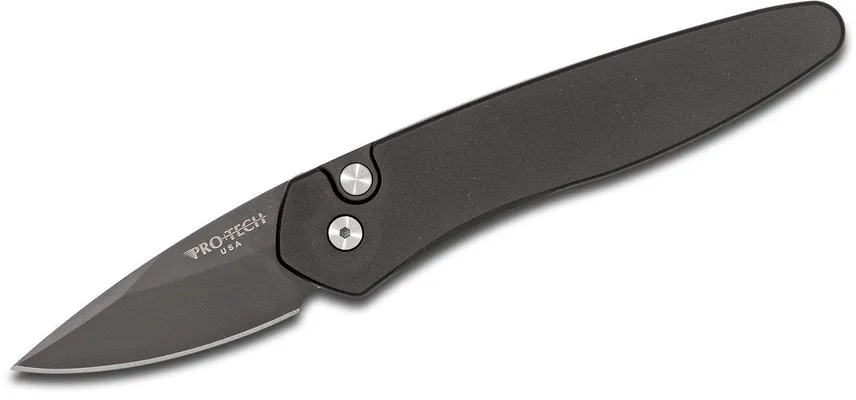 ProTech Knives Half-Breed Automatic Knife - 1.95 Plain Black Spear Point Blade
