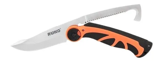 Ruko Knives Rescue Orange Fixed 1.75 Skinner 7Cr17MoV Stainless Steel Blade w/ Nylon Sheath