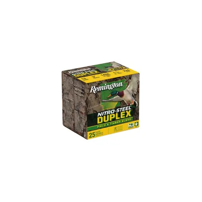 Remington Nitro Steel Duplex Field & Timber 12 GA-3 #2 and #4 Shot 1-1/4 oz 25-Rounds
