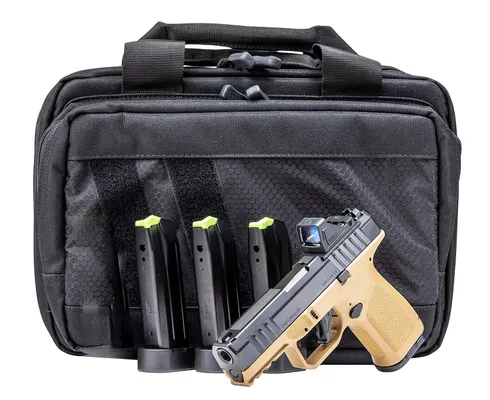 Rost Martin RM1C Bundle FDE 9mm 4 Barrel 17-Rounds w/ Optic  4 Mags