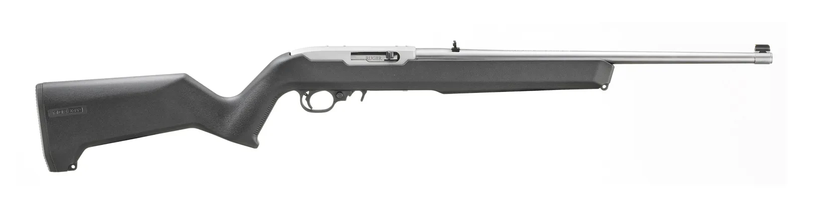 Ruger 10/22 Carbine Black / Stainless .22 LR 18.5 Barrel 10-Rounds w/ Magpul MOE X-22 Stock