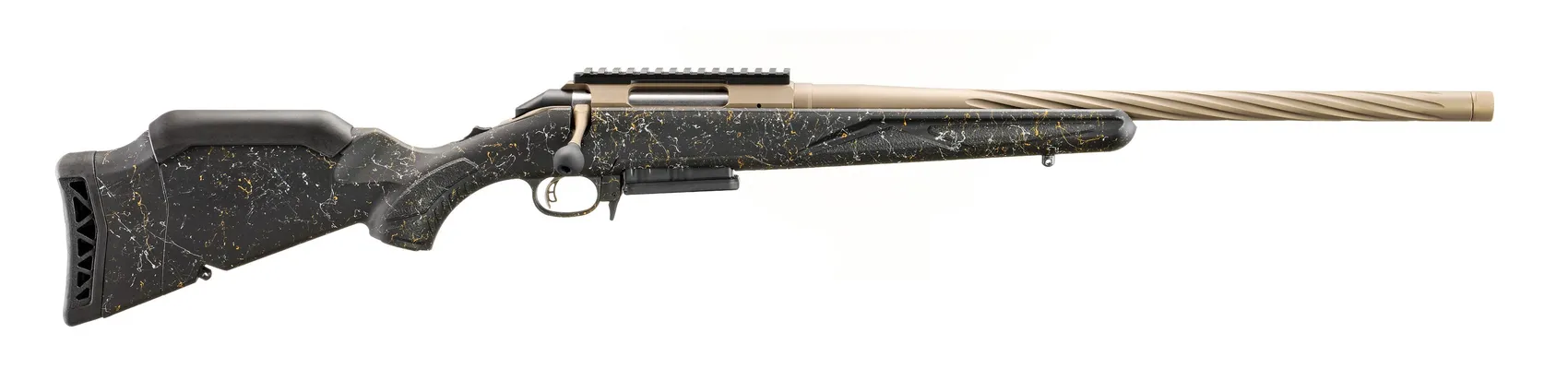 Ruger American Gen 2 Prairie Black Splatter / Bronze 7mm PRC 24 Barrel 3-Rounds