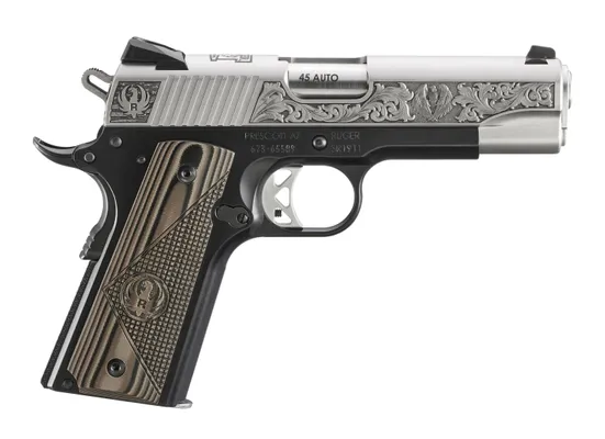 Ruger SR1911 Street Edition Stainless / Black .45 ACP 4.25 Barrel 7-Rounds FDE Grips