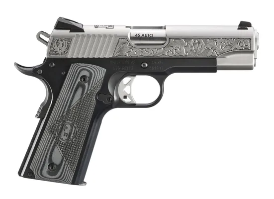 Ruger SR1911 Street Edition Stainless / Black .45 ACP 4.25 Barrel 7-Rounds Grey Grips