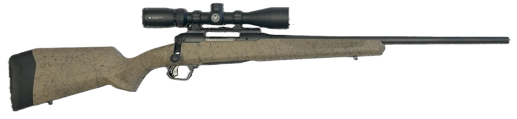 Savage 110 Apex Hunter XP Flat Dark Earth .243 Win 22 Barrel 4-Rounds w/ 3-9x40mm Vortex Crossfire II Scope