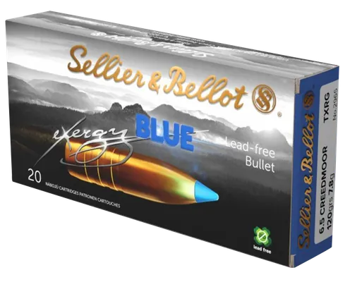 Sellier and Bellot eXergy Brass 6.5 Creedmoor 120 Grain 20-Rounds TAC-EX-Blue