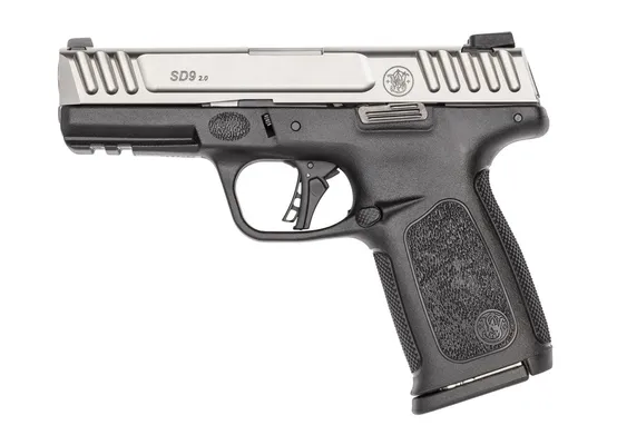 Smith and Wesson SD9 2.0 Black / Stainless 9mm 4 Barrel 10-Rounds
