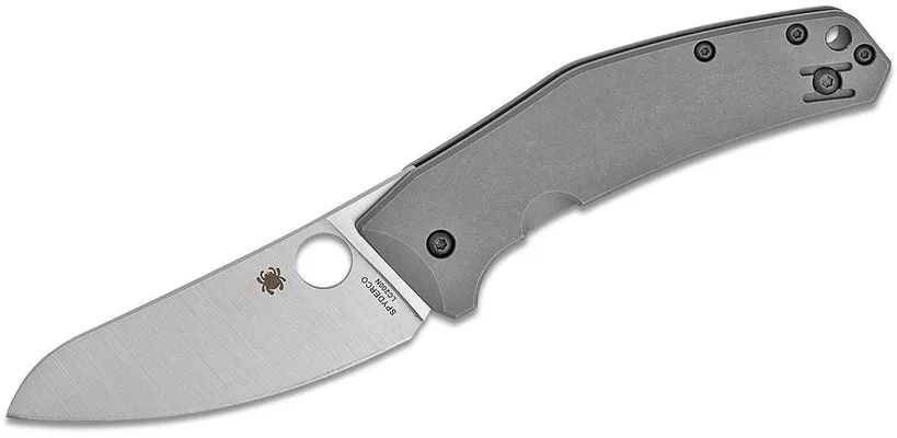 Spyderco SpydieChef Gray Folding Knife - 3.32 Plain Sheepsfoot Blade