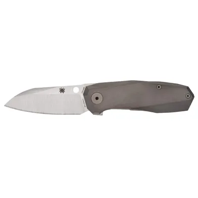 Spyderco Techno 3 Gray Titanium 2.64 Drop Point Blade