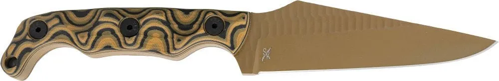 Stroup Knives TU2 Camo Fixed Blade 4.5 Drop Point 1095 Carbon Blade