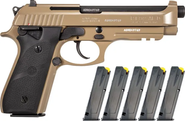 Taurus PT92 Flat Dark Earth 9mm 5 Barrel 18-Rounds
