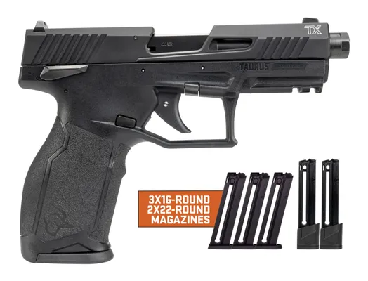 Taurus TX22 Gen 2 .22 LR 4.1 Barrel 16/22-Rounds 5 Mags