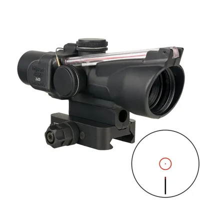 Trijicon 2x20 Compact ACOG Scope Red RTR 9mm PCC Reticle with Q-LOC Mount
