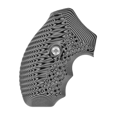 VZ Grips Operator II Gray / Black Revolver Grip for S&W J Frame Round Butt