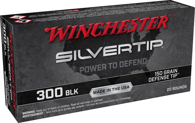 Winchester Silvertip Brass .300 AAC Blackout 150-Grain 20-Rounds DT
