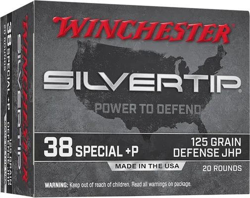 Winchester Silvertip Brass .38 Special +P 125 Grain 20-Rounds JHP