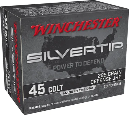Winchester Silvertip Brass .45 Colt 225 Grain 20-Rounds JHP