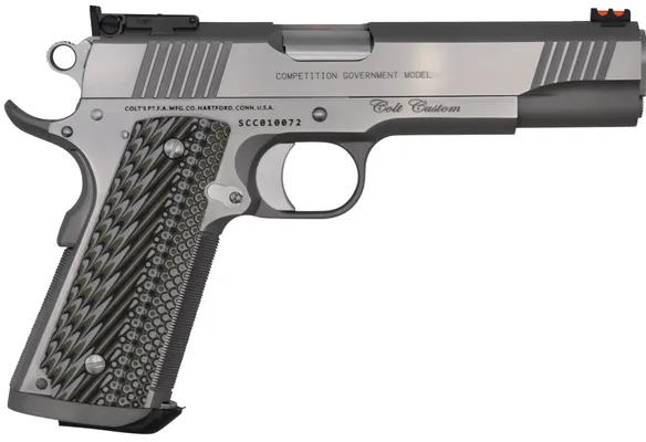 Colt Firearms 1911 Custom Competition Stainless .38 Super 5 Barrel 9-Rounds