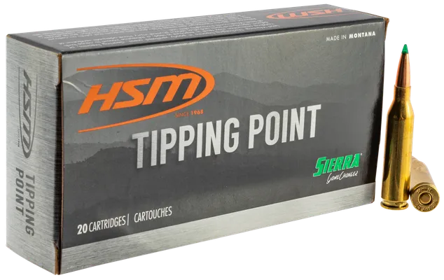 HSM Tipping Point Brass .243 Win 95-Grain 20-Rounds Hornady SST