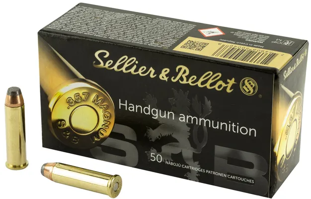 Sellier and Bellot Centerfire Handgun Brass .357 Mag 158-Grain 50-Rounds SP