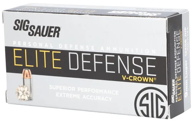 Sig Sauer Elite V-Crown 9mm 124-Grain 50-Rounds JHP