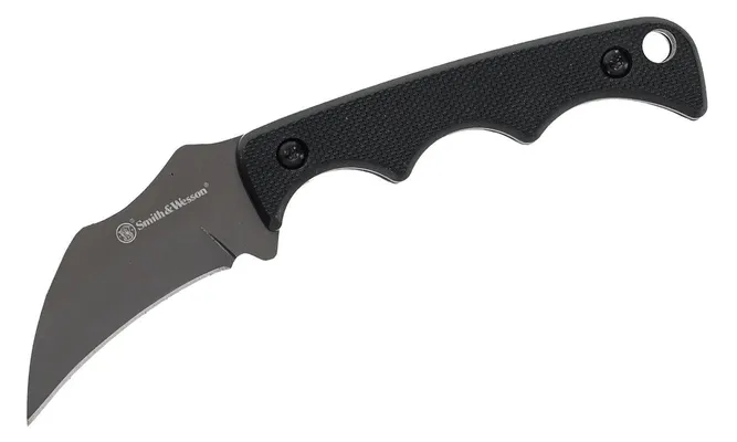 Smith and Wesson HRT Fixed Knife - 2 Plain Black Hawkbill Blade