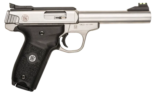 Smith and Wesson Victory Pistol Black/Stainless .22 LR 5.5 Barrel 10-Rounds